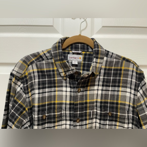 Carhartt Relaxed Fit Men's Plaid Long Sleeve Shirt Size M 100% Cotton - Picture 3 of 7